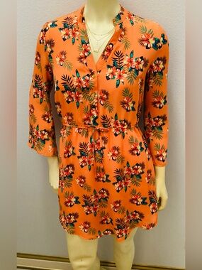 Charlotte Russe Orange Floral Mini Dress